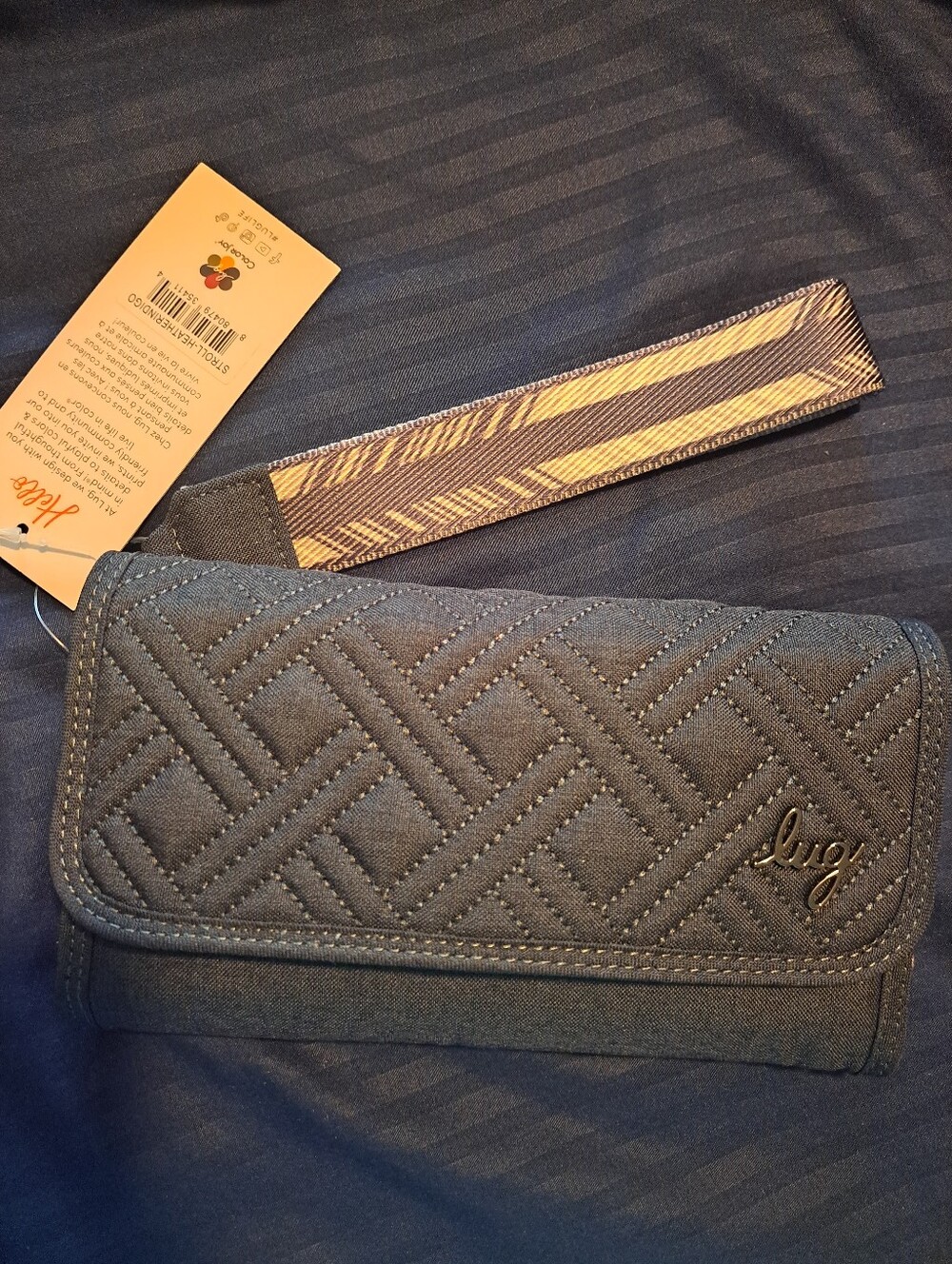 Lug Stroll Wallet In Heather Indigo